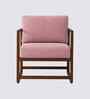 Aura Boucle Fabric Arm Chair In Pink Colour