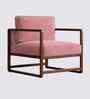 Aura Boucle Fabric Arm Chair In Pink Colour