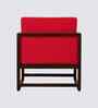 Aura Boucle Fabric Arm Chair In Red Colour