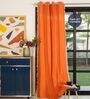 Aura Burnt Orange solid Cotton Curtains for Window Pack of 1