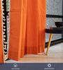 Aura Burnt Orange solid Cotton Curtains for Window Pack of 1