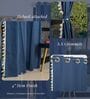 Aura Indigo solid Cotton Curtains for Door Pack of 1
