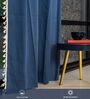 Aura Indigo solid Cotton Curtains for Window Pack of 1