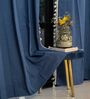 Aura Indigo solid Cotton Curtains for Window Pack of 1