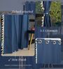 Aura Indigo solid Cotton Curtains for Window Pack of 1