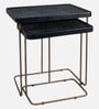 Aura Nesting Table In Blue Colour (Set of 2)
