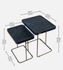 Aura Nesting Table In Blue Colour (Set of 2)