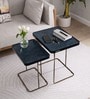 Aura Nesting Table In Blue Colour (Set of 2)