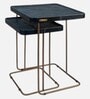 Aura Nesting Table In Blue Colour (Set of 2)