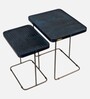 Aura Nesting Table In Blue Colour (Set of 2)