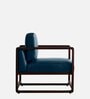 Aura Pu Leather Arm Chair in Blue Colour