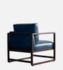Aura Pu Leather Arm Chair in Blue Colour