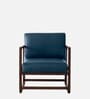 Aura Pu Leather Arm Chair in Blue Colour
