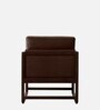 Aura Pu Leather Arm Chair in Brown Colour