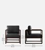 Aura Pu Leather Arm Chair in Grey Colour