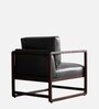 Aura Pu Leather Arm Chair in Grey Colour