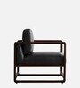 Aura Pu Leather Arm Chair in Grey Colour