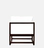 Aura Pu Leather Arm Chair in Off White Colour