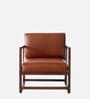 Aura Pu Leather Arm Chair in Tan Colour