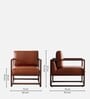 Aura Pu Leather Arm Chair in Tan Colour