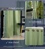 Aura Sage Green solid Cotton Curtains for Door Pack of 1