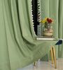 Aura Sage Green solid Cotton Curtains for Window Pack of 1