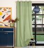 Aura Sage Green solid Cotton Curtains for Window Pack of 1