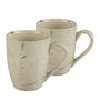 Aura White Ceramic Glossy (Set of 3) Coffee Mug With Tray Gift Set