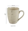 Aura White Ceramic Glossy (Set of 3) Coffee Mug With Tray Gift Set