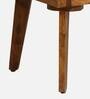 Aura Sheesham Wood Arm Chair in Scratch Resistant Provincial Teak Finish With Olive Cushion