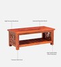 Aura Sheesham Wood Coffee Table In Honey Oak Finish