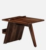 Aura Sheesham Wood End Table in Scratch Resistant Rustic Teak Finish