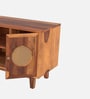 Aura Sheesham Wood With Cane Door TV Console In Natural Finish