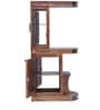Aura Sheesham Wood Open Bar Cabinet In Provincial Teak Finish