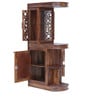 Aura Sheesham Wood Open Bar Cabinet In Provincial Teak Finish