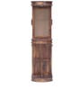 Aura Sheesham Wood Open Bar Cabinet In Provincial Teak Finish