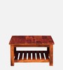 Aura Sheesham Wood Coffee Table In Honey Oak Finish