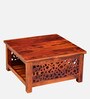 Aura Sheesham Wood Coffee Table In Honey Oak Finish