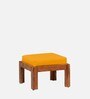 Aura Sheesham Wood Nesting Coffee Table Set in Scratch Resistant Rustic Teak Finish With Cushioned Stools