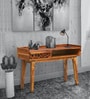 Aura Sheesham Wood Study Table In Rustic Teak Finish