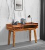 Aura Sheesham Wood Study Table In Rustic Teak Finish
