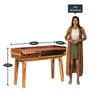 Aura Sheesham Wood Study Table In Rustic Teak Finish