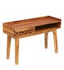 Aura Sheesham Wood Study Table In Rustic Teak Finish