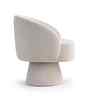 Aura Swivel Accent Chair In Light Grey Boucle Color