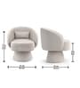 Aura Swivel Accent Chair In Light Grey Color