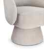 Aura Swivel Accent Chair In Light Grey Boucle Color