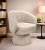 Aura Swivel Accent Chair In Peach Color