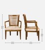Aura Teak Wood Arm Chair In Teak Finish (Set of 2)