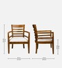 Aura Teak Wood Arm Chair In Teak Finish (Set of 2)