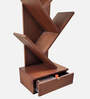 Aura Book Shelf In Light Walnut Finish With Drawer